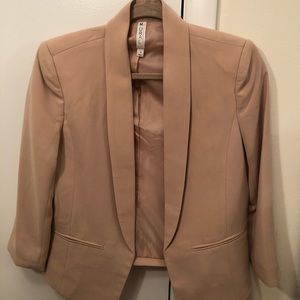 Mural ‘Curve’ Open Front Shawl Collar Blazer